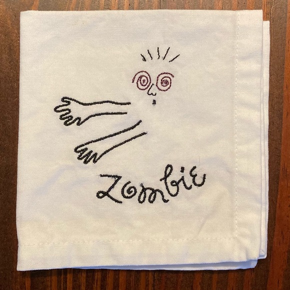 Pottery Barn Bar Lingo Embroidered Towel and Napkin Set - Picture 3 of 13